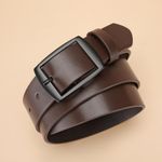 product_image_name-Fashion-Men’s Coffee Brown Leather Belt – Classic Pin Buckle for Work & Casual Outfits-1