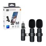Generic K9 Wireless Chest Microphone 2mic-Black