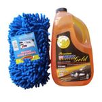 Abro PREMIUM GOLD CARNAUBA WAX And Wash 1.89Ltr And Sponge