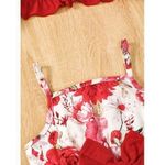 product_image_name-Catpapa-1-6 Years Kid Girl 2PCS Kid Girl Floral Sling Dress With Short Sleeve Overcoat-red-7