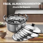 Generic 5pcs 16-24cm Stainless steel cookware set - image 5