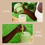 Generic 340ML Blender Smoothie Maker Juice Cup Rechargeable Portable With Straw - image 2
