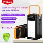Philly 60000mAh Super Fast Charging Outdoor Power Station - 4-in-1 Cables