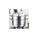 Generic Quality 2 In 1 Stainless Steel Steaming Pot - image 3