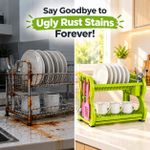 Wonder home  2-tier plastic kitchen dish drying rack and plate drainer - image 6