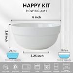 Ceramic Soup bowl 3pcs,6pc white