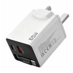 Generic 65W  3 Pin UK Foldable Plug USB Type C Fast Charger GaN Fast Charging Built-in Retractable Type-c Cable USB-C PD Quick Charge - image 2