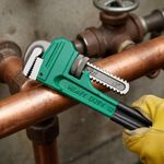 Generic 12-Inch ADJUSTABLE Pipe Wrench, 275mm Plumbing Hand Tool with Plastic-Coated Handle spanner plumber’s - image 3