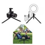 product_image_name-Generic-Solid 6 inches selfie ring light with mini tripod stand, kits and 2 Free Gifts-4