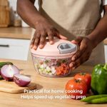 Generic vegetable chopper. Manual food chopper for onions, garlic, and ginger, - image 3