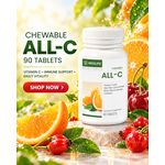 Healthy me Chewable All-C 90 Tablets – Vitamin C Supplement for Immune Support