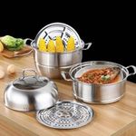 Generic 2 Tier Stainless Steel Steaming Pot - 28cm - image 2