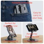 Generic Adjustable Phone Stand – Foldable Aluminum Tablet Holder, Stable Desk Stand for iPhone & Android - image 6
