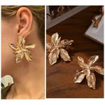 NON TARNISH GOLD HOOPS  EARRINGS STUD 