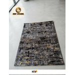 Generic Modern Abstract Flow 4by6 "FEET" Charcoal & Gold Edition turkey center rug - image 2