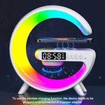 Generic G63 Speaker Atmosphere RGB Light, Wireless Charger and Clock