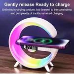 Generic G63 Speaker Atmosphere RGB Light, Wireless Charger and Clock - image 3