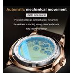 POEDAGAR Luxury Automatic Brown leather Business men's wristwatch - image 2