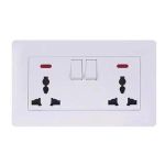  5 Pieces Of Modern Design 13amp Double White Wall Socket