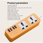 Generic Socket Mobile Original USB Wall Extension Cable Socket Cord Box (orange) - image 4