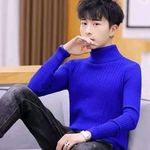 product_image_name-Generic-Long Sleeve Top Men/Women Turtle Neck T-Shirt Outfits-Blue-1