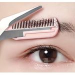 product_image_name-Generic-2-in-1 Eyebrow Scissors with Comb - Precision Grooming Shears for Shaping & Trimming Eyebrows, 12.5cm-1
