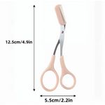 product_image_name-Generic-2-in-1 Eyebrow Scissors with Comb - Precision Grooming Shears for Shaping & Trimming Eyebrows, 12.5cm-2