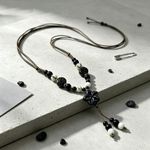 Fashion Adjustable Beaded Necklace Hand Woven Cord Pendant - image 7