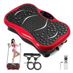 product_image_name-Generic-Ultrathin Vibration Platform Massager - Blood Circulation, Body Massage, Fat Burner, Calories Burner, Cardiovascular With Two Resistance Band And Remote Control-2