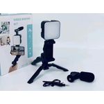 product_image_name-Generic-AY-49 Video Making Kit, Vlogging Kit with Bluetooth Remote, Microphone, Mini Tripod Stand, LED Light & Phone Holder Clip for Making Videos.-2