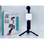 product_image_name-Generic-AY-49 Video Making Kit, Vlogging Kit with Bluetooth Remote, Microphone, Mini Tripod Stand, LED Light & Phone Holder Clip for Making Videos.-3