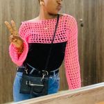 product_image_name-Fashion-Pink Crochet Shrug-1