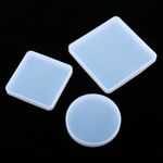 Generic 3 Silicone Mold Roundsquare Coaster Cup Mat Tray Mould Resin Casting