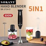 5-in-1 Hand Blender & Food Processor Set