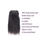 Straight Hair 3 Bundle 50g/pc Short Hair Straight 8 Inch Unprocessed Hair Extensions Natural Color With Closure