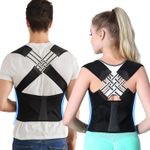 Adjustable back brace posture corrector