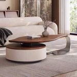Generic Modern Living Room Leaf Shape Center Table with Drawer - image 2