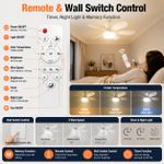 Generic 2-in-1 E27 Ceiling Fan Light Bulb with Remote, 3-Color Dimmable - image 5