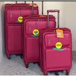 Leaves King RED luxury Trolley luggage With 5 Wheels - 3 sets