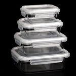 Food Glass Storage Containers - Borosillicate Food Fresh Presevation Storage Organizer
