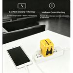 Generic Worldwide Universal Travel Socket Adapter,Dual USB Wall Charger + 3-in-1 Data Cable，Power Socket,Socket Converter - image 2