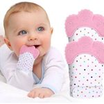 pieces of baby hand glove teether/teething mitten