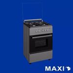 Maxi Gas Cooker 60x60 CM (4) Gas Burners Black & Grey (BASIC)