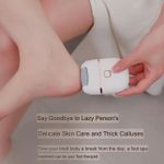 Generic Electric Foot File Callus Remover, Rechargeable Pedicure Tool with Powerful Motor White - image 3