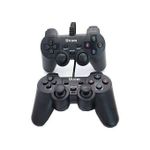 Laptop TWIN USB Wired Pad Game Controller For PC Gaming Laptop Computer