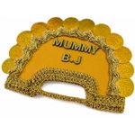 Br Hand-Made Portable Sequence Wedding Bridal Hand Fan - Gold
