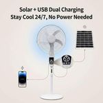 Generic 16 inches Solar standing fan  with bulbs - image 3