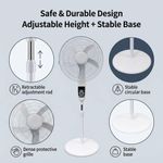Generic 16 inches Solar standing fan  with bulbs - image 4