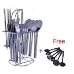 24 PIECES CUTLERY SETS USA + 6 PIECES COOKING SPOON
