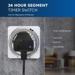 Generic Plug-in Timer Switch, 24 Hour Segment with Plug Socket to Control Appliances Up to 3120W, Home Security Timer to Deters Burglars, Automatic On/Off, Energy-Saving (7.5x7.5x7cm) - image 2